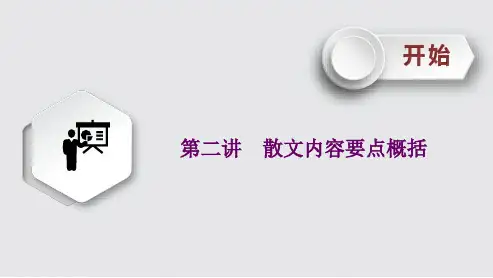 高考语文散文阅读《散文内容要点概括》课件