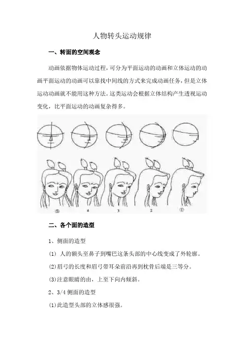 人物转头运动规律