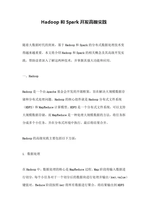 Hadoop和Spark开发高级实践