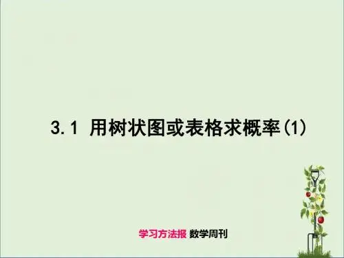 3.1用树状图或表格求概率(1)