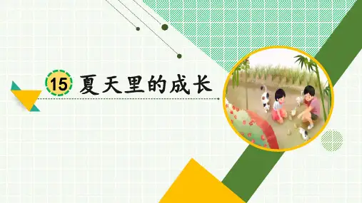 新人教部编版小学六年级上册语文《夏天里的成长》精品课件