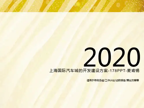 上海国际汽车城的开发建设方案-178PPT-麦肯锡
