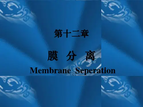 十二膜分离PPT课件