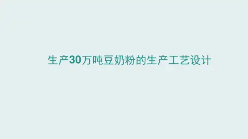 豆奶粉的生产工艺设计
