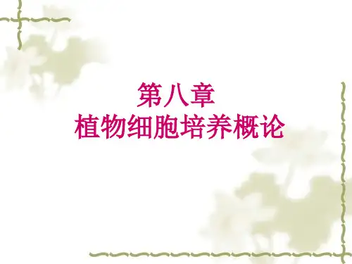 植物细胞培养概论