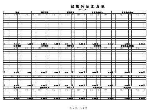科目汇总表模板