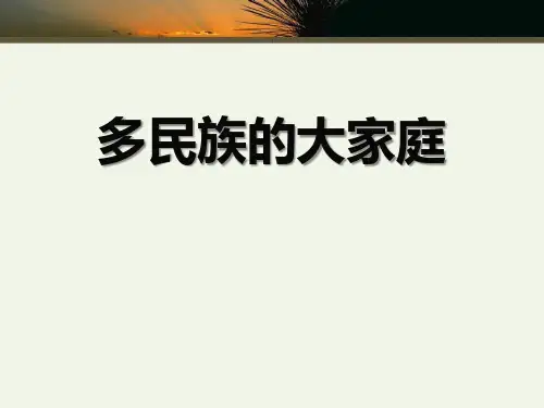 《多民族的大家庭》精美版课件