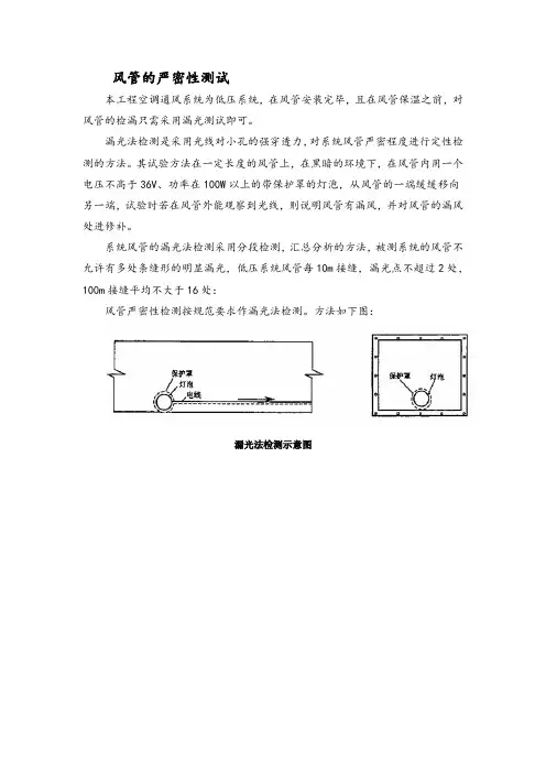 风管的严密性测试