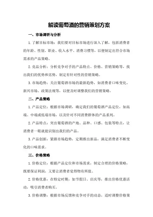 解读葡萄酒的营销策划方案