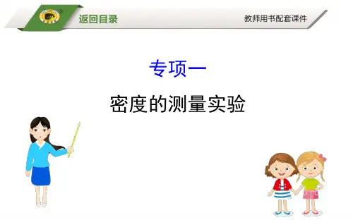 初中物理专项一密度的测量实验