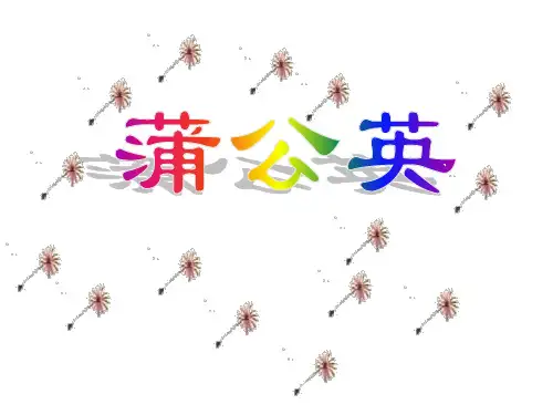 小学三年级上册《蒲公英》精品课件