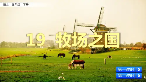 部编人教版五年级语文下册第19课《牧场之国》优秀教学课件