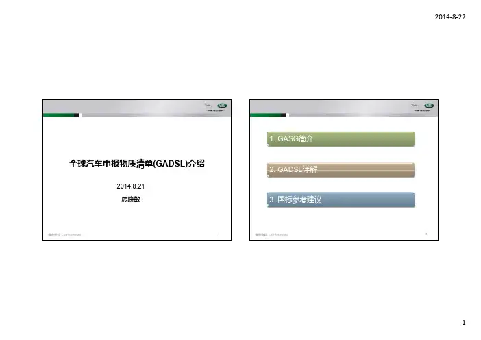 3.GADSL全球汽车申报物质清单介绍