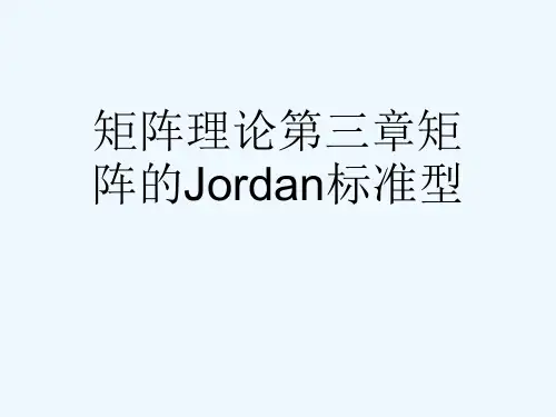 矩阵理论第三章矩阵的Jordan标准型[可修改版ppt]