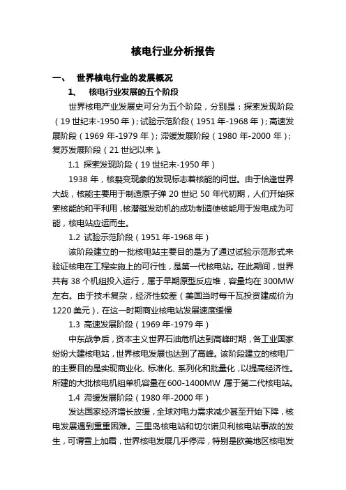 核电行业分析