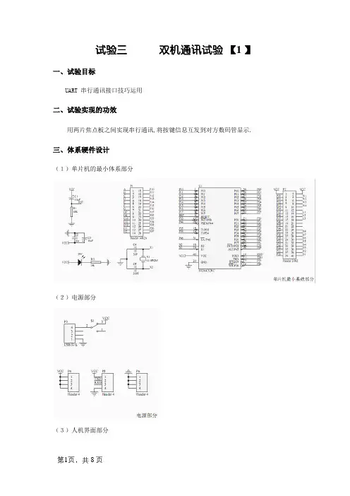 串口通信实验报告