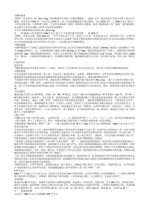 乌鞘岭简介