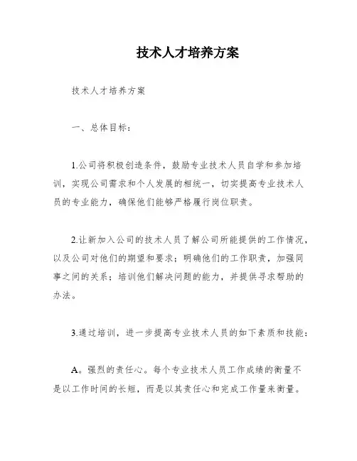 技术人才培养方案