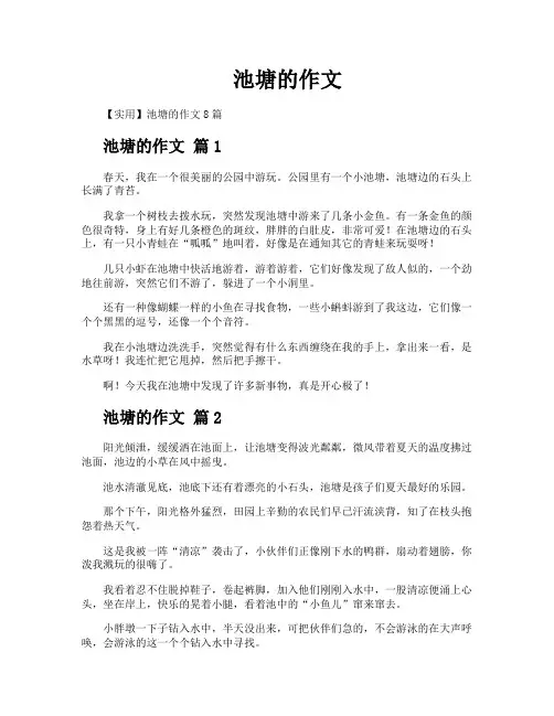 池塘的作文