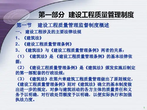 建设工程质量管理制度讲义(ppt 71页)