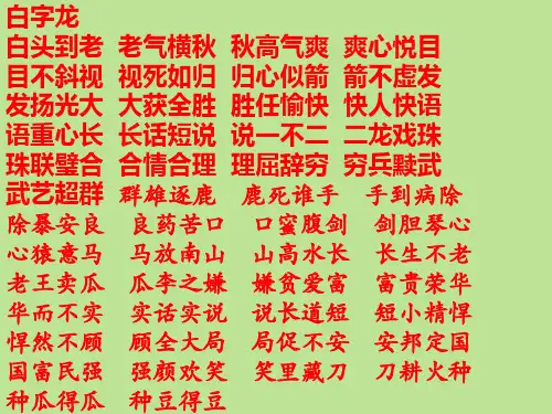 成语接龙500条1211精品PPT课件
