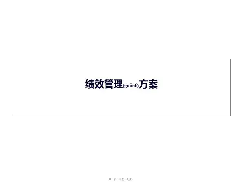 公司绩效管理方案(ppt版)