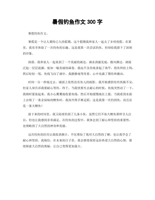 暑假钓鱼作文300字