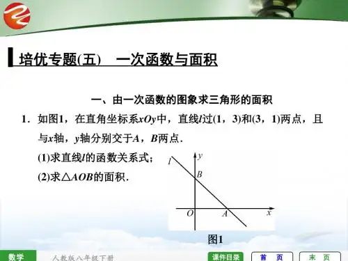 培优专题(五) 一次函数与面积