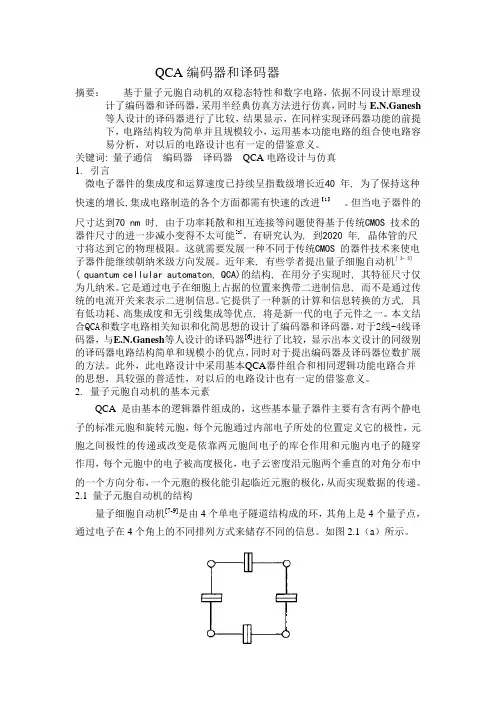 QCA编码器和译码器