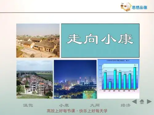 2016教科版九年级政治全册2.4《走向小康》情境探究型课件