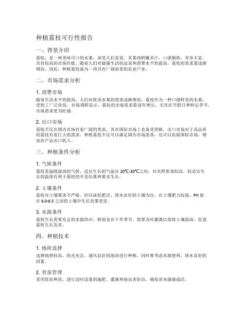 种植荔枝可行性报告