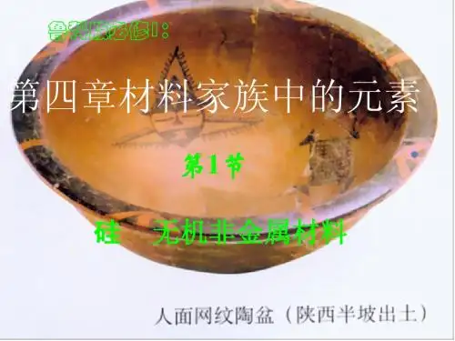 高一化学鲁科版第四章第一节第一课时硅