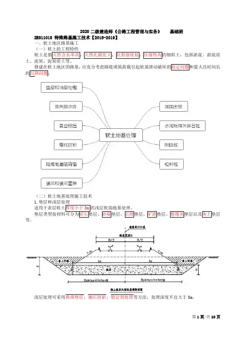 2020年二建考前精讲第07讲-特殊路基施工技术(一)