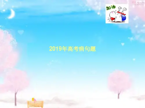 2019年高考病句题