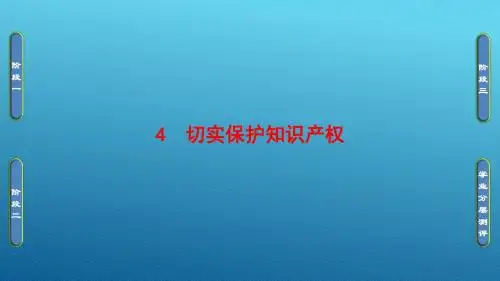 2018-2019学年高中政治人教版选修五：专题2 4 切实保护知识产权