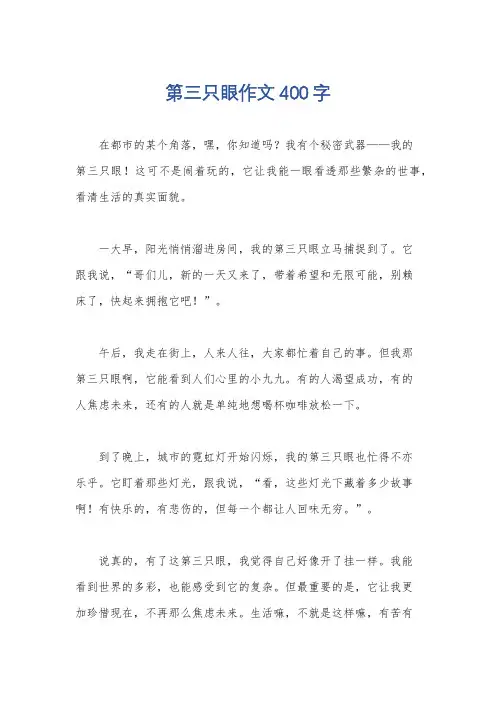 第三只眼作文400字