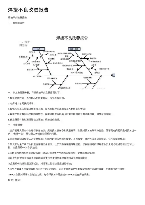 焊接不良改进报告
