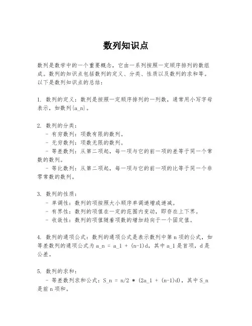 数列知识点