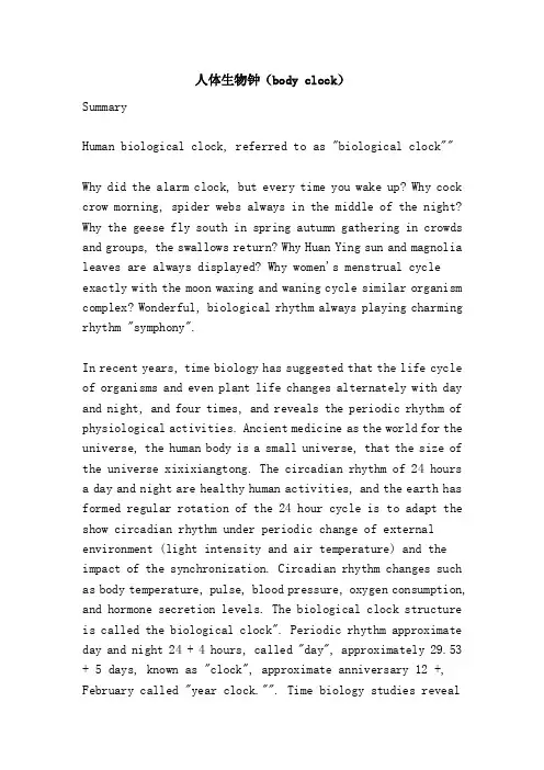人体生物钟（bodyclock）