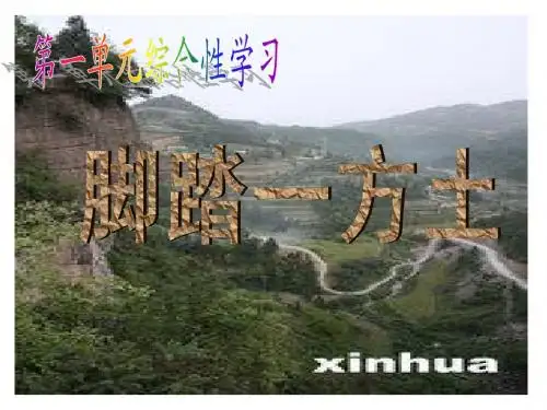 九(下)第一单元综合性学习“脚踏一方土”