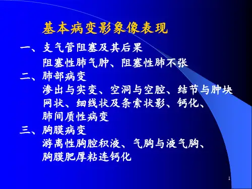 肺部基本病变影像改变ppt课件