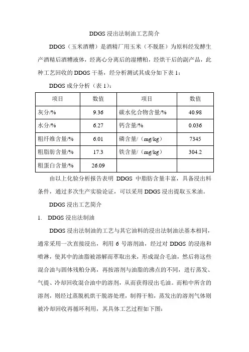 DDGS浸出法制油工艺简介