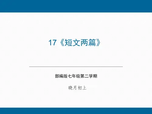 第17课 《短文两篇》(课件)-七年级语文下册同步精品课堂(部编版五四制)(上海专用)