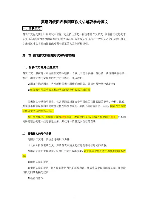 英语四级图表+图画作文讲解及参考范文