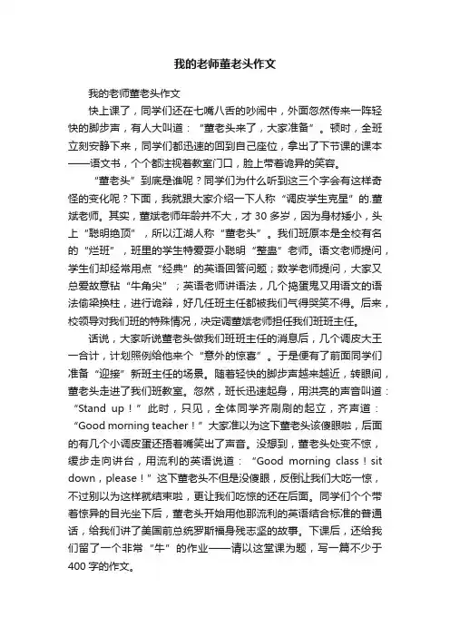 我的老师董老头作文