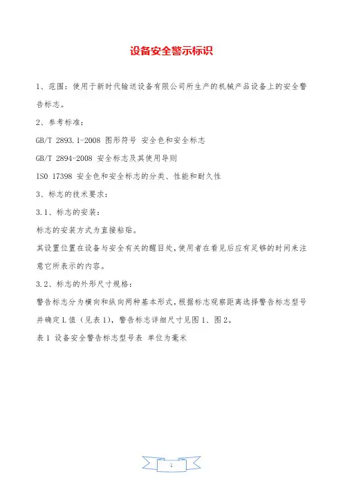 设备安全警示标识—【安全资料】.doc