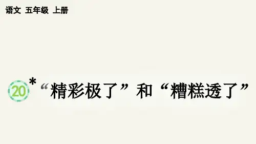 统编版五年级上册语文《“精彩极了”和“糟糕透了”》【优质版】PPT课件(完整版)