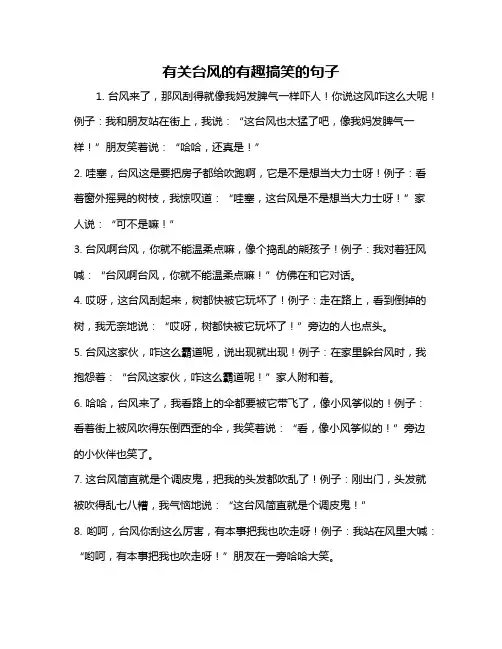 有关台风的有趣搞笑的句子