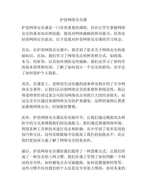 护苗网络安全课