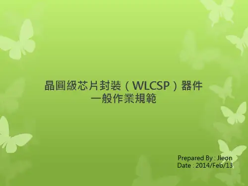 晶圆级芯片封装器件一般作业规范